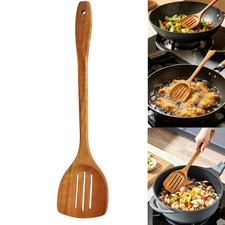 Utensilios de madera espátula pala cocina mango largo herramientas de cocina pala wok