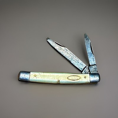 Vtg American Knife Co. Japan Pocket Knife 2 Blade 3.25  Handle *Needs Tightened