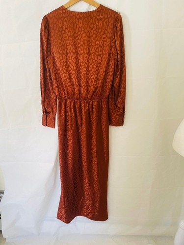 NWOT Favorite Daughter X Nuuly Rust Tone on Tone Leopard Print Joan Maxi Dress M - Picture 5 of 7