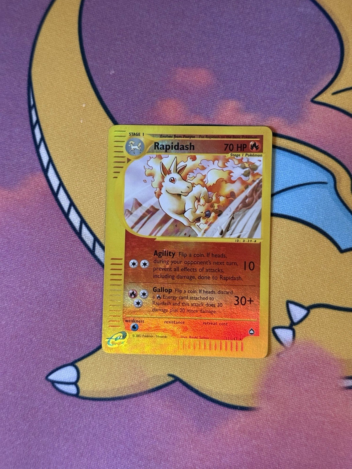 Rapidash - 31/147 - Pokemon Aquapolis Reverse Holo Rare Card NM
