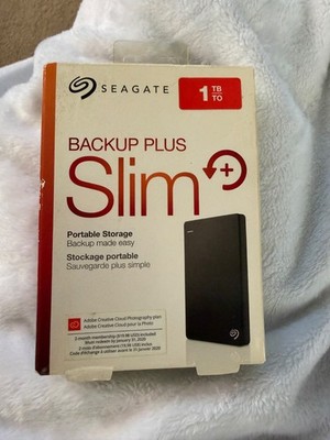 Seagate Backup Plus Slim 1TB External Hard Dr Portble HDD Black USB 3.0 NIB seal