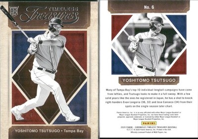   2020 Panini-Chronicles - Timeless Treasures - Yoshi Tsutsugo RC Rays  #6