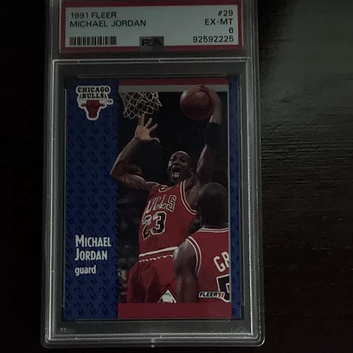 Fleer 1991 Michael Jordan Chicago Bulls #29 PSA 6 NBA Basketball Card