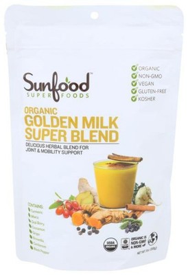 7/26 Sunfoods Golden Milk Super Blend - Superfood Golden Milk, Turmeric Powder,