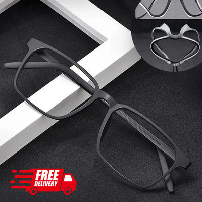 Progressive Multifocal Reading Glasses for Men Blue Light Blocking Titanium Arm