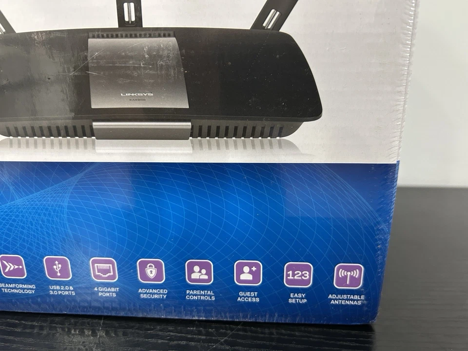 Linksys AC1900 EA6900 Dual Band Smart Wi-Fi Gigabit Router Easy Setup NEW SEALED - Image 2 of 4
