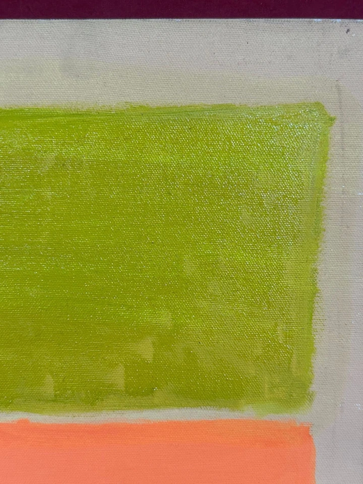 Pintura a óleo sobre tela MARK ROTHKO, vintage carimbada assinada - Imagem 4 de 4