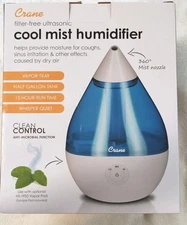Crane Droplet - Ultrasonic Cool Mist Humidifier - 0.5 Gallon Tank