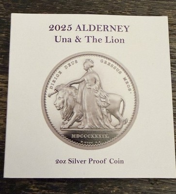 2025 Alderney Una & The Lion 5oz & 2oz PF70 NGC FDI Jody Clark