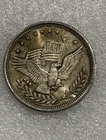 Vintage 1 oz .999 Silver Round ~ Silver Trade Unit ~ Eagle w/ Flag ~ APM ~ TONED