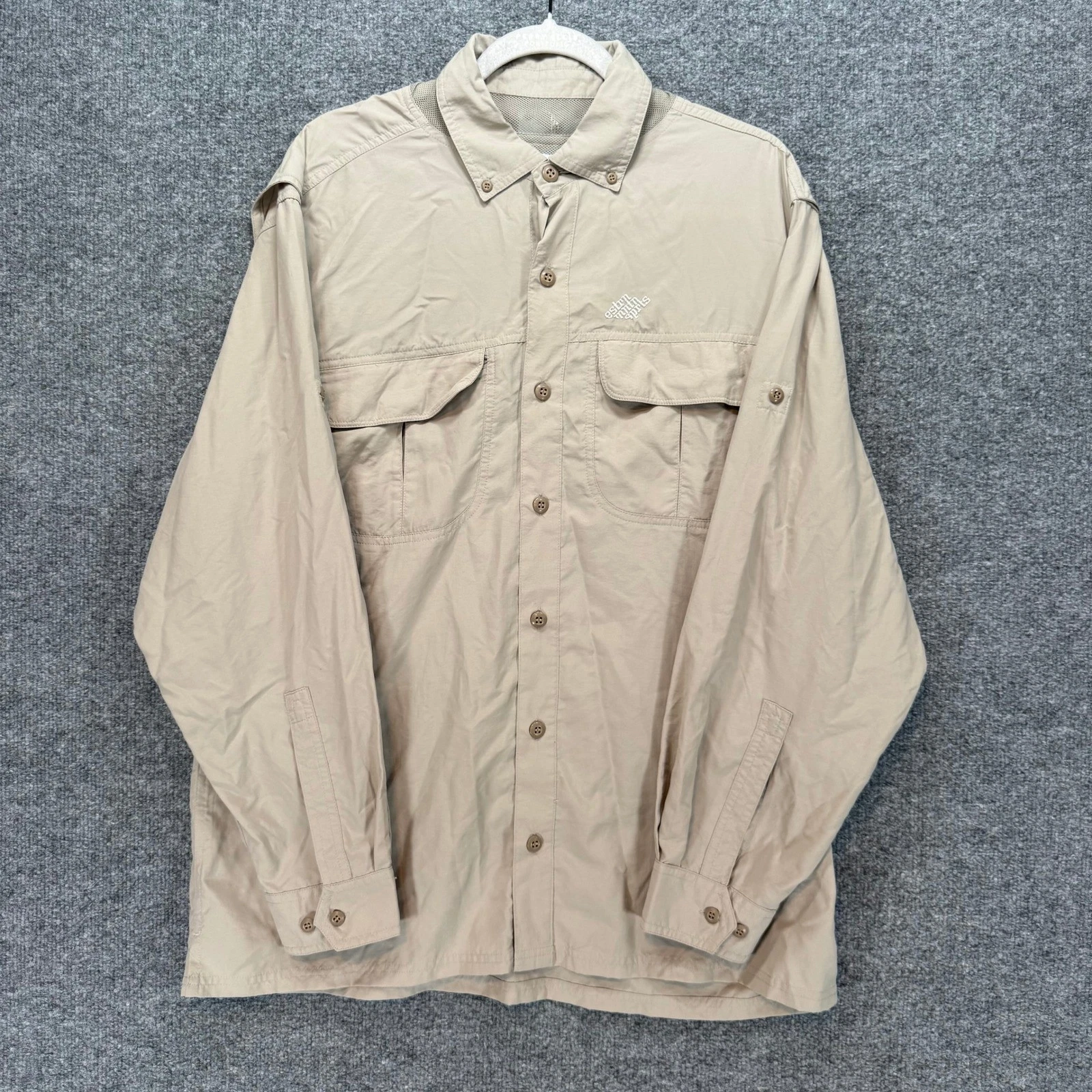 Eastern Mountain Sports Fishing Shirt Mens Medium Tan Ventilated Hiking Outdoor
Opens in a new windo