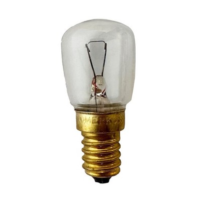 Merkur Glühbirne Röhre T25 Birnenformlampe 15W E14 klar 12V warmweiß Niedervolt