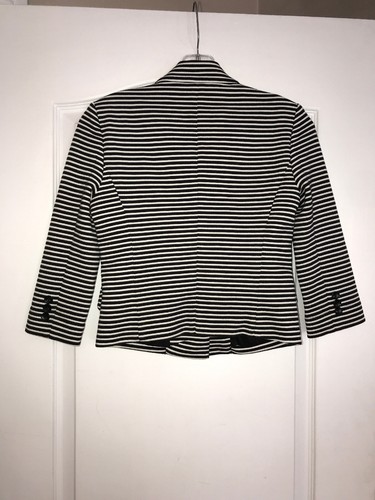 New Women BCBG Max Azria Black White Natalia Blazer Jacket XXSmall $198 U1 - Picture 6 of 10