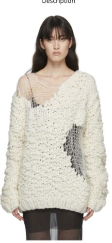 Ann Demeulemeester Wool/Silk Blend Knitted Sweater