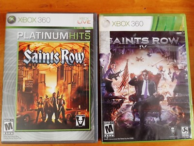 XBOX 360 Saints Row Game Bundle Saints Row, and Saints Row IV Complete In  Box 752919550021|