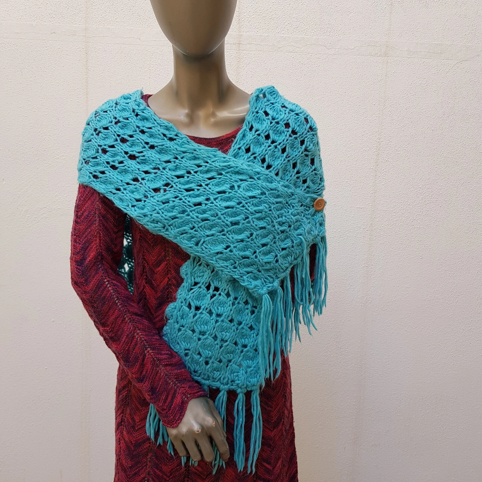 Hübscher Poncho / Schal von Brunotti, S/ M (EInheitsgröße), türkis