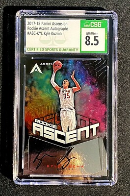 SGC 8.5 NM/MT+ KYLE KUZMA 2017-18 ASCENSION ASCENT ROOKIE AUTO RC 