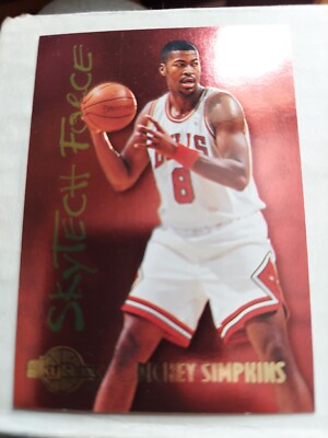 1994-95 SkyBox Premium SkyTech Force Bulls Basketball Card #SF27 Dickey Simpkins
