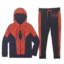 New W/t Marvel Spider-Man Kids Blue Red Cotton Blend 2 PCs Active Set, Size 2T