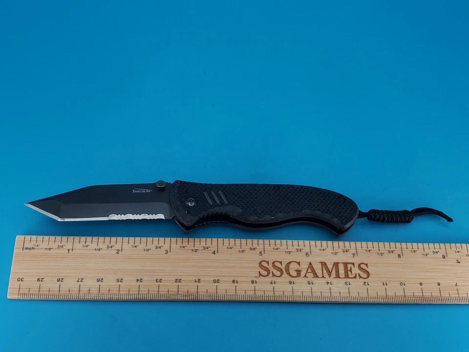 Timberline Battlehog Assisted Open Tanto Blade Combo Edge 1161 Pocket Knife! - Image 3 of 4