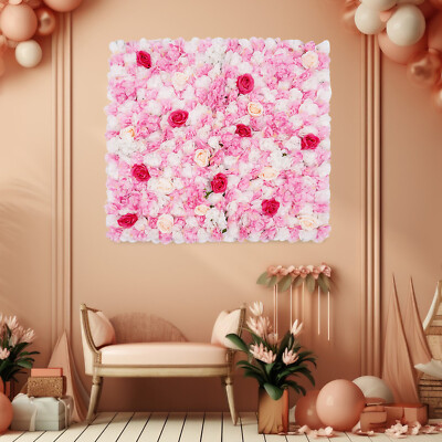 1m Artificial Rose Hydrangea Flower Wall Panels Wedding Bouquet Display New