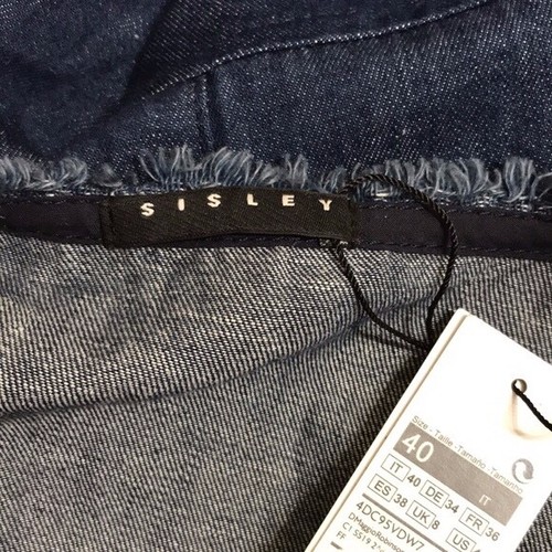 NWT Sisley Lightweight Denim Color Chambray Blue Dress Size 4 - Picture 12 of 15