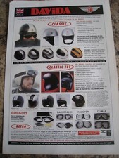 DAVIDA MADE IN ENGLAND CLASSIC HELME JETBRILLE RETRO 1996 WERBUNG A4 FEILE 35