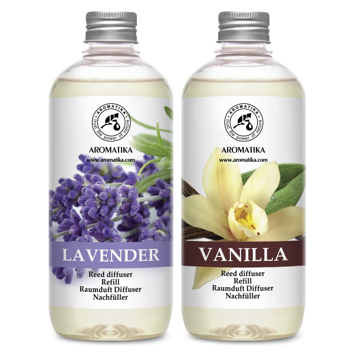 Reed Diffuser Refill Set Vanilla & Lavender with Lavender Essential Oil 34 Fl...-image