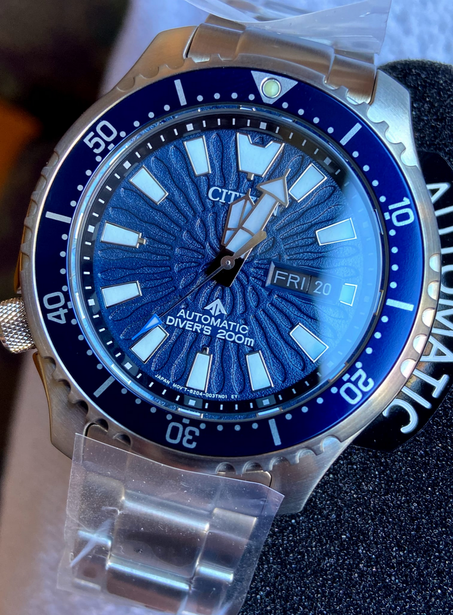 Citizen Promaster Automatic Sapphire Crystal NY0136-52L Blue Dial