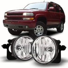 Pair Fit 2004-2006 Chevy Suburban Tahoe Z71 Fog Lights Driving Clear Bumper Lamp