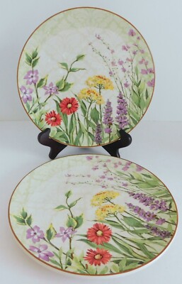 Two Pier 1 Botanical Garden Salad/ Luncheon Plates