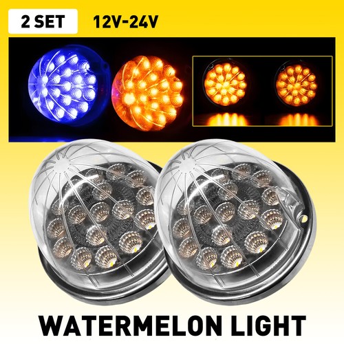 Universal Clear lens Amber Blue Watermelon LED Marker FrontTurn Signal Light EKK - Picture 18 of 40