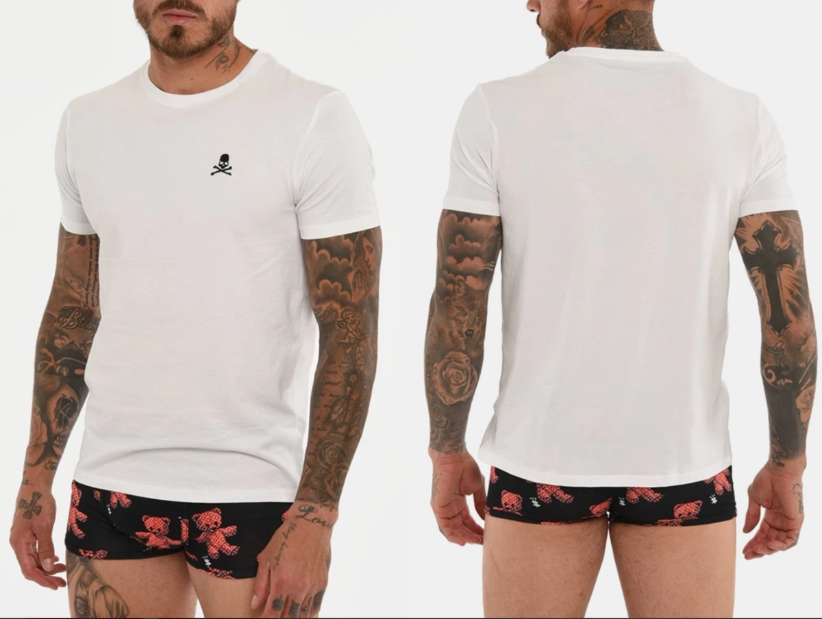 T-shirt Philipp Plein Vintage Taille M - Couleur Blanche, Coton, Occasion Très Bon état