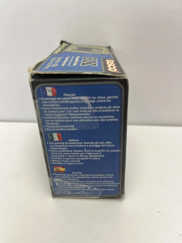 Tasco 165RB 8x21mm Binoculars Black Compact Rubber Armored Folding W/ Case New - Image 4 of 4