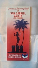 1972 CHEVRON San Gabriel Valley & Vicinity Road Map