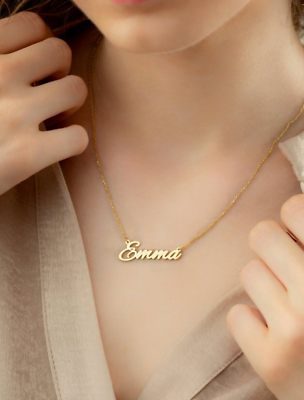 Gelin 585 Solid Gold And Diamond Script Name Necklace | Personalized Necklaces For Women In 585 Gold – Gelin Diamond DE