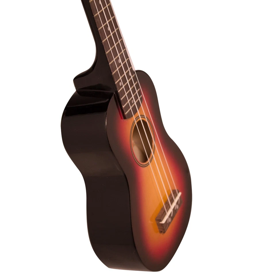 Sawtooth Basswood Sunburst Soprano Ukulele 15 Fret Beginner Student Uke - Image 4 of 4