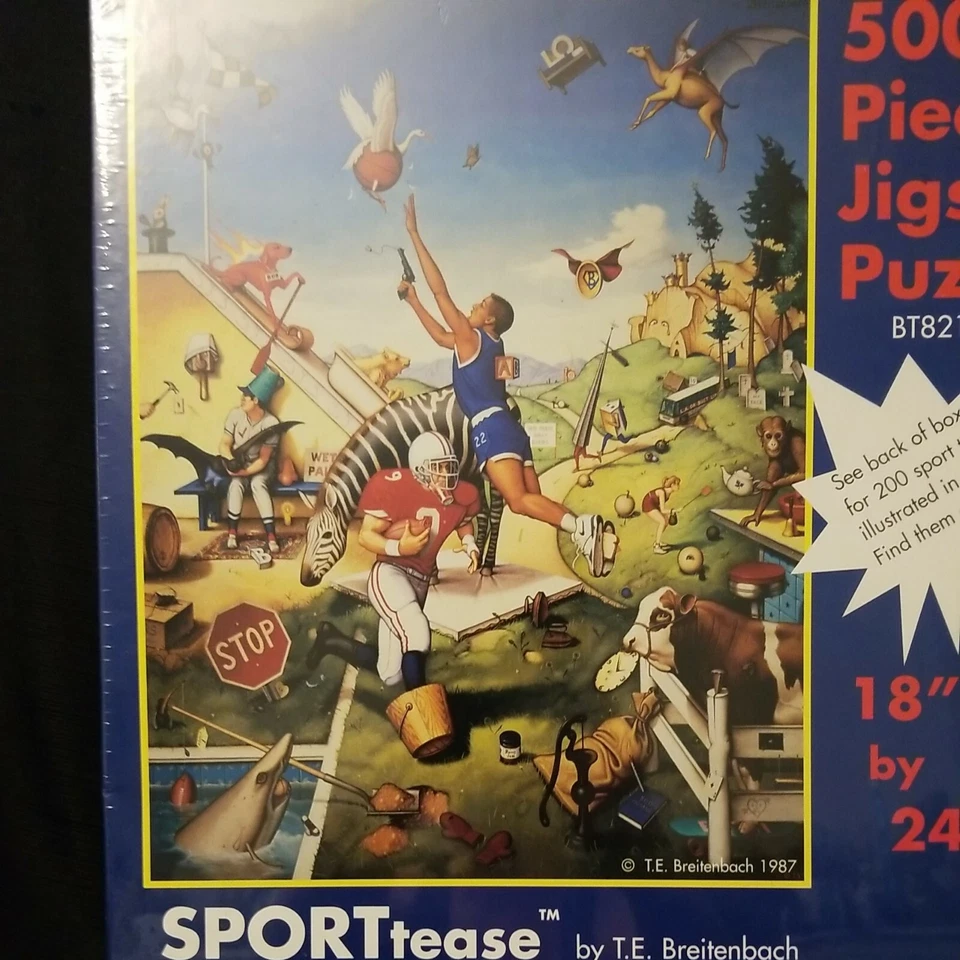 Rompecabezas Sunsout Sport Tease 500 piezas nuevo sellado - RARO Foto 2 de 4