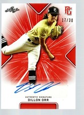 2021 Leaf Perfect Game Showcase Autographs Orange #BADO1 Dillon Orr 17/30