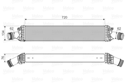 VALEO 818654 Intercooler, charger for Audi, Porsche
