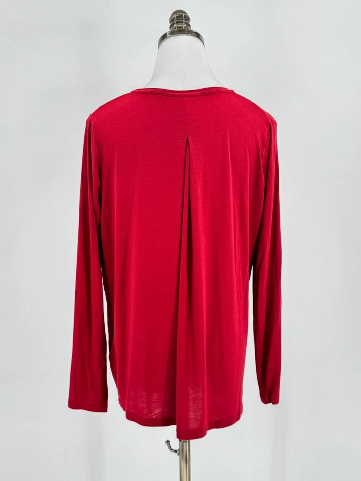 Camiseta Majestic Filatures Mujer Roja Extrafina Superlavada Suave De Lujo Talla 4/L Foto 3 de 4