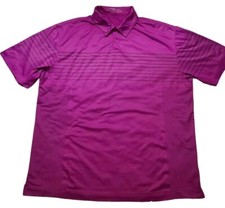 NIKE GOLF DRI-FIT Large Men's Purple Short Sleeve Poly Spandex Mesh Polo Shirt