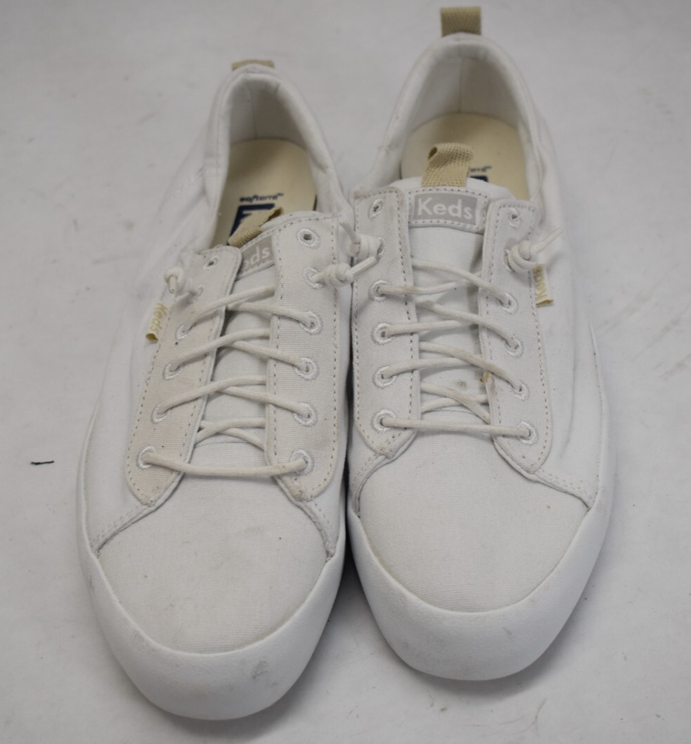 Keds Kickback Canvas Slip On Casual Sneakers White Shoes Womens Size