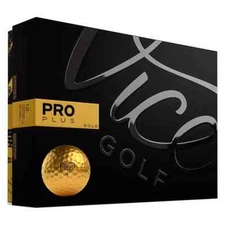 Vice Pro Plus Gold Golf Balls 1 Dozen (12 Balls) Limited Edition - NEW Sealed!
