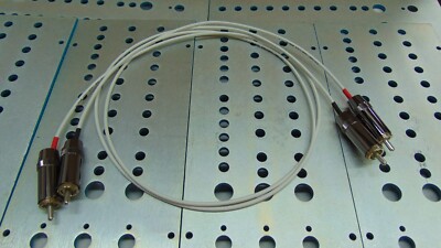 16 AWG RCA Audio Interconnect Cables 2.5 ft Silver Plated Copper 