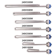 Immersion Heater Element 240V 1"BSP SUS304 Tubular Screw In Water 2.5-5.5KW