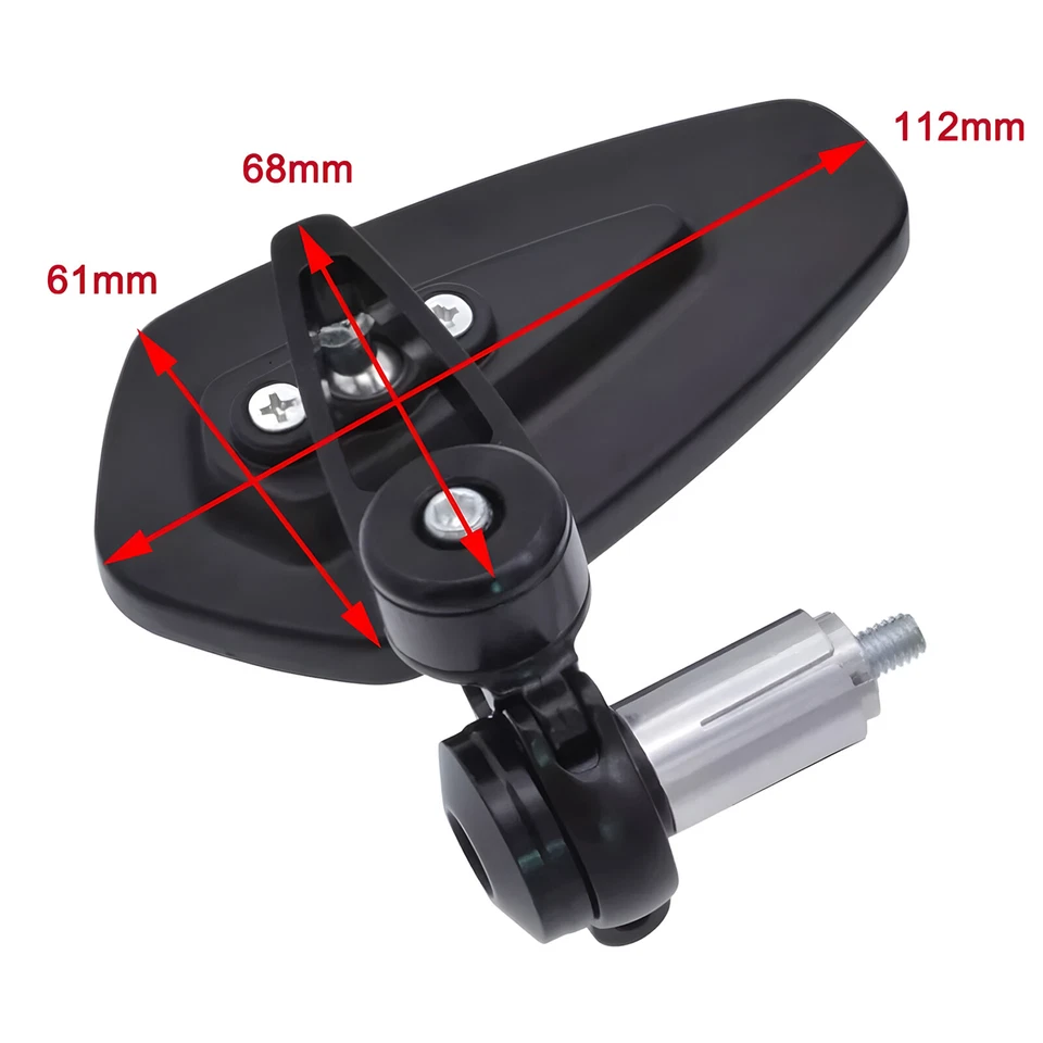 Motorcycle 7/8" Handle Bar End Rearview Side Mirrors For Yamaha FZ-09 FZ-07 FZ6N Foto 4 de 4