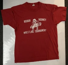 Vintage 1980s Rough Rodney Wrestling Tournament DE Ted Sz L Screen Stars RARE