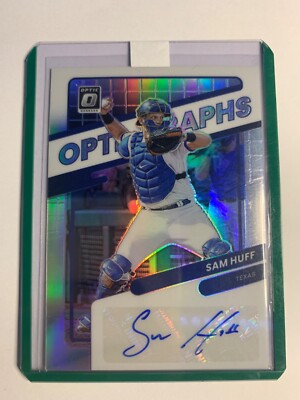 2022 Panini Donruss Optic Opti-Graphs Sam Huff Signed Refractor Auto #OG-SH