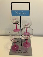 Rare Stunning Party Piece Gordons Gin Tree Plus 4 X Pink Gin Glasses